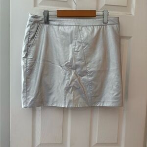 Bardot Revolve NWT metallic Alexis pu skirt silver size XL/12